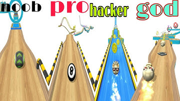 noob vs pro vs hacker vs god⚾ going balls gameplay.