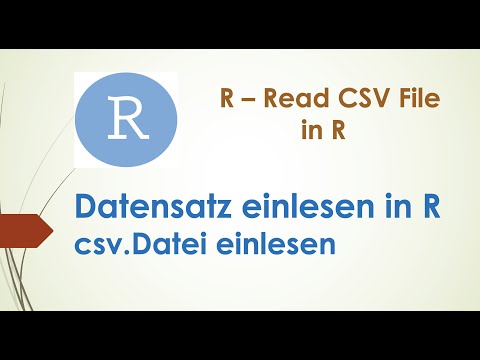 Video: Wie fügt man Daten in R ein?