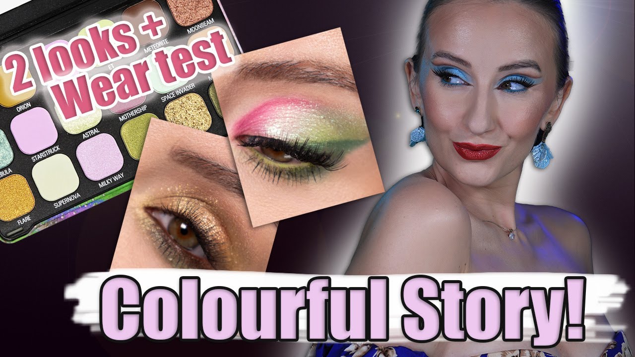 Revolution Pro  Forever Flawless Astro Nova Green Palette Review. 2 Looks + Wear Test