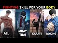 Best Fighting skills for Your Body Type? Build Fighter Anime physique at home #fighting 