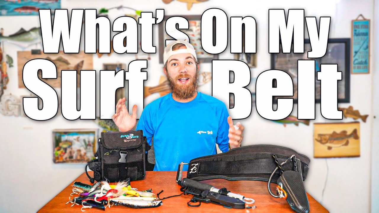 What's On MY Surf Belt – Get Reel Bass Fishing Surf Bag – Long Island Beach Fishing Lures, Pliers