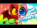 Angel VS Demon Baby | Good Habits for Kids | Cartoons | Purr Purr