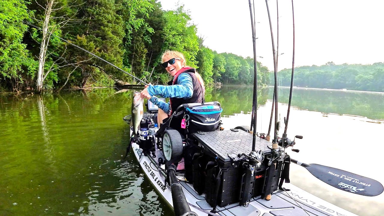 Fishing Elmer Davis in Kentucky Kayak Bass Fishing & Exploring A