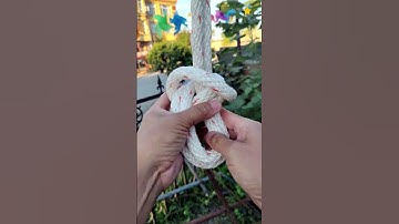 ⚡ Quick & Easy Rope Knot Hack – Double Loop! #shorts #diy