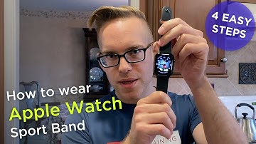 How to put on an Apple Watch Sport Band - Easy 4 Step Tutorial
