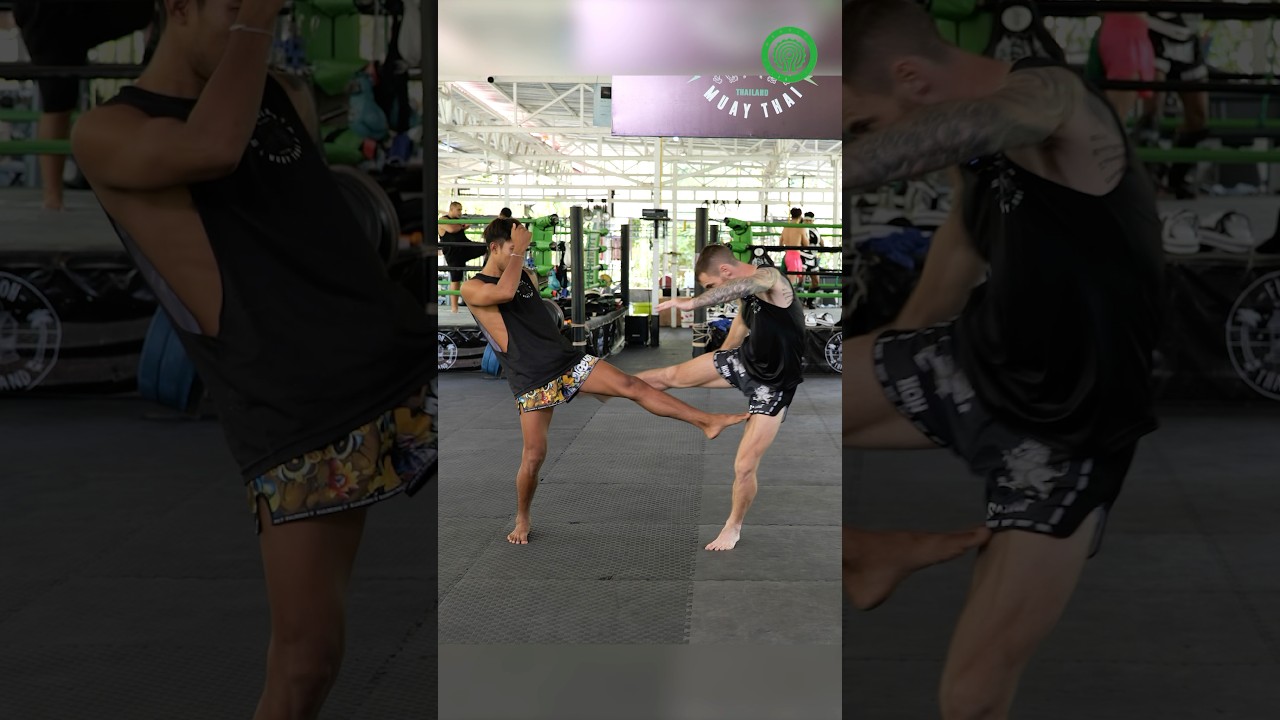 Muay Thai Sparring - Teeps to Counter Low Kicks with Kru Non & Tony Olin