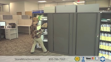 Double-Sided Rotary Filing Cabinet | Spinning Shelving Storage Systems