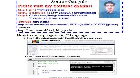 C program language tutorial How write C program with Code Blocks