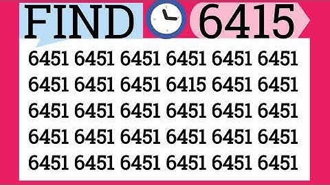Only 1% Can Spot This Hidden Number 6415🔥 | Puzzle Challenge #eymath #viral #trending #fypシ゚viral 