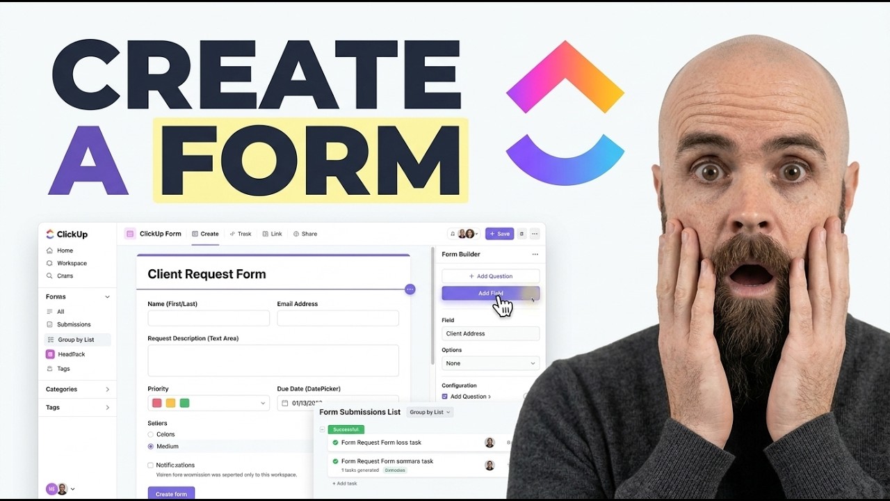 Click Up Form Add Image Create A Form On ClickUp (Full Guide) - YouTube