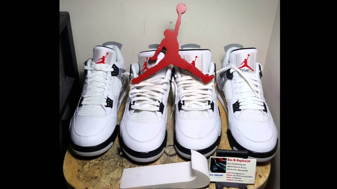 Restore scratches on Jordan 4 Wc4 - YouTube