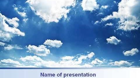 Deep Blue Sky PowerPoint Template by PoweredTemplate.com