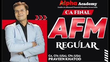 AFM Regular Batch Lec 3 Demo 2026 | Mergers & Acquisitions | CA Final