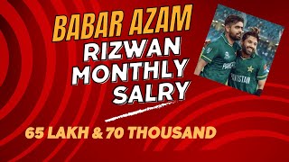 Babar Azam and Rizwan Salary 2024 Cricketers Salaries And Their Match Fee |