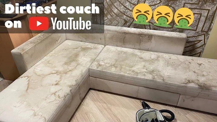 The Dirtiest Couch on YouTube! ASMR Upholstery cleaning. How to clean sofa upholstery?