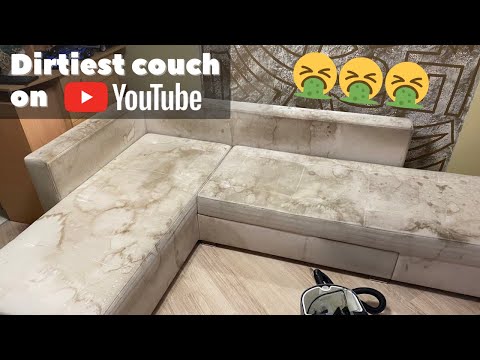 The Dirtiest Couch On YouTube ASMR Upholstery Cleaning How To Clean Sofa Upholstery