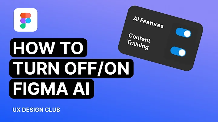 How to Turn OFF / ON the Figma AI Features and AI Content Training for Pro and Free Account