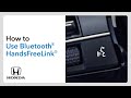How to Use Bluetooth® HandsFreeLink® Voice Recognition