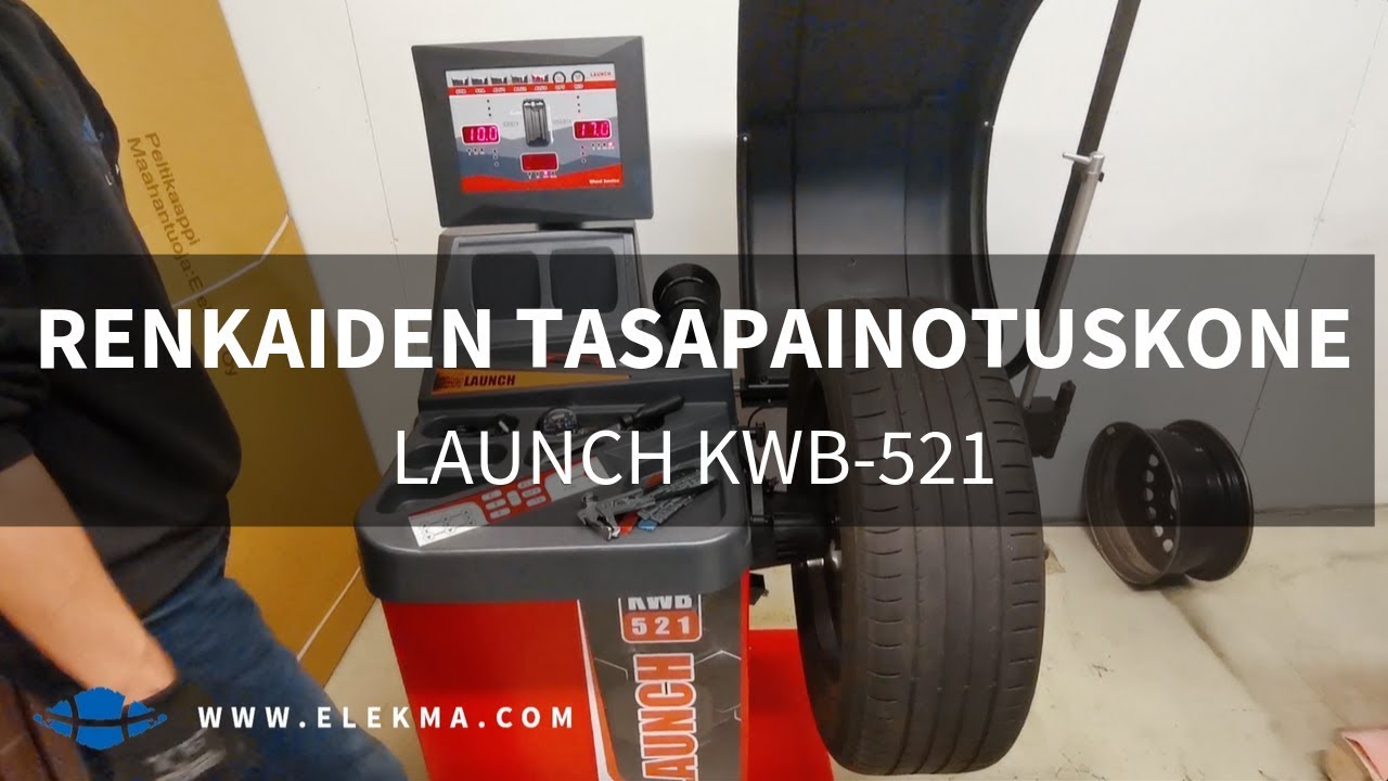 Renkaiden tasapainotus | Launch KWB-521 Tasapainotuskone - YouTube
