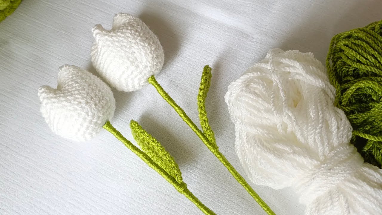 Örgü Lale Yapımı/ Amigurimi Lale/ Kolay Lale Tarifi