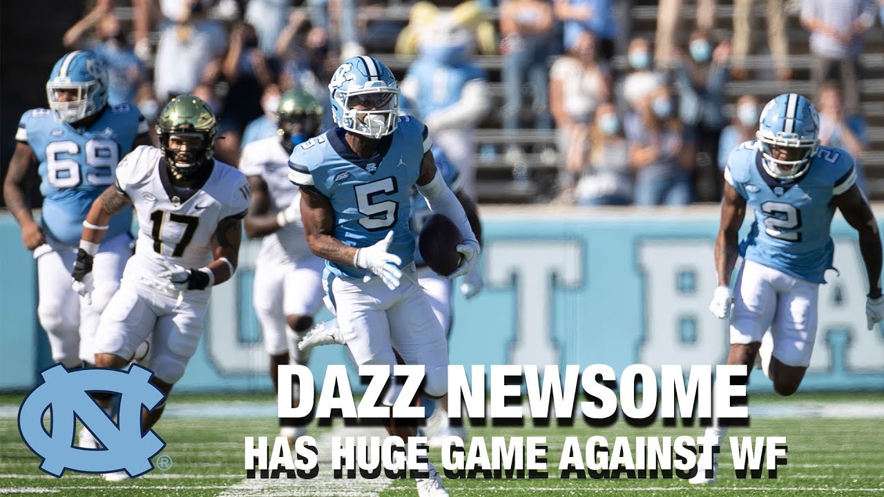North Carolina Wr Dazz Newsome Has A Huge Game Against Wake Forest Youtube