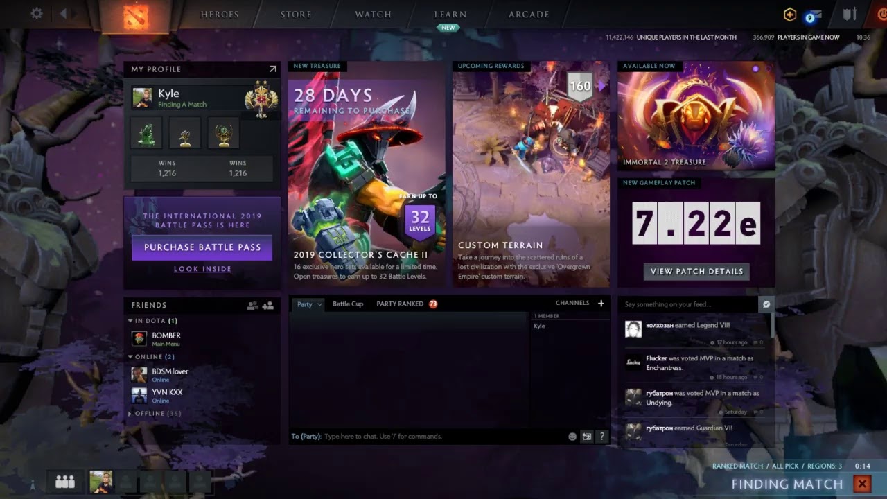 7.22 e + dota kontent