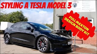 Career Overview Modified Tesla Model 3 Dual Motor - Maxton Design Body Kit - How To Modify your Tesla Model 3