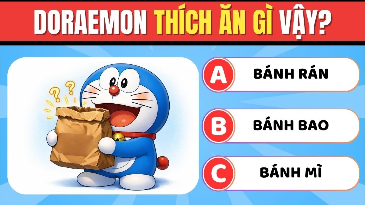 Thử Thách Câu Đố Doraemon Ai Fan Doraemon Giơ Tay Nào 🔥