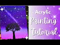 Create a Stunning Galaxy Effect with a Sponge! 🌌 ✨️Step-by-Step Acrylic Painting Tutorial 🎨