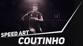 Photoshop Speed Art #19: Philippe Coutinho | BazDZN