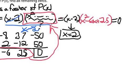find remaining zeros of a polynomial, given one zero