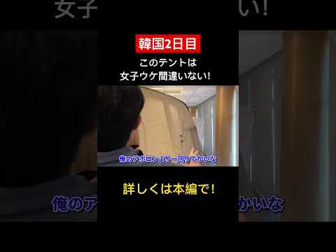 このテントは女の子喜ぶわ！#shorts #韓国 #テント #嬉しい #エアーテント #キャンプギア #韓国キャンプ