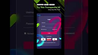 Modern login form using only HTML & CSS | Transparent Login Form 🔥#loginform #htmlcss #login #shorts