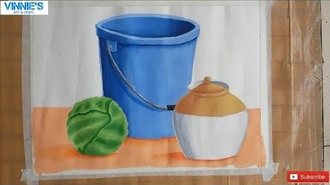 #Stilllife Object drawing part 3 | Colouring object drawing(Cabbage)in poster colours for elementary