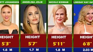 Hollywood Actresses Height Comparison 👠 | Shortest to Tallest