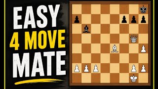 Easy 4 Move Checkmate | Win Fast in Chess! ♟️🔥