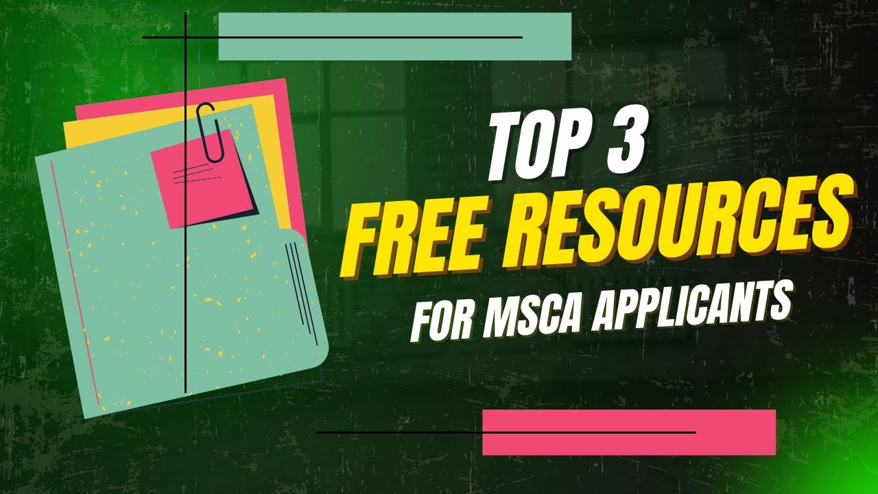 Top 3 free resources for MSCA applicants - YouTube
