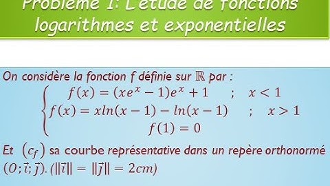 Problème 1: étude de fonctions logarithme et exponentielle.