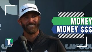 INCREDIBLE Dustin Johnson JOKES about being FINANCIALLY SET UP from LIV Golf