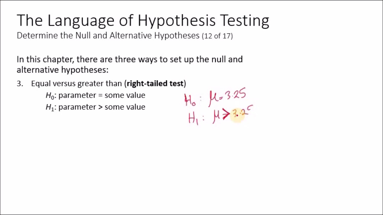 hypothesis testing in language