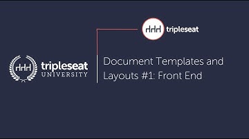 Document Templates and Layouts #1: Front End (Level 3)- TSU