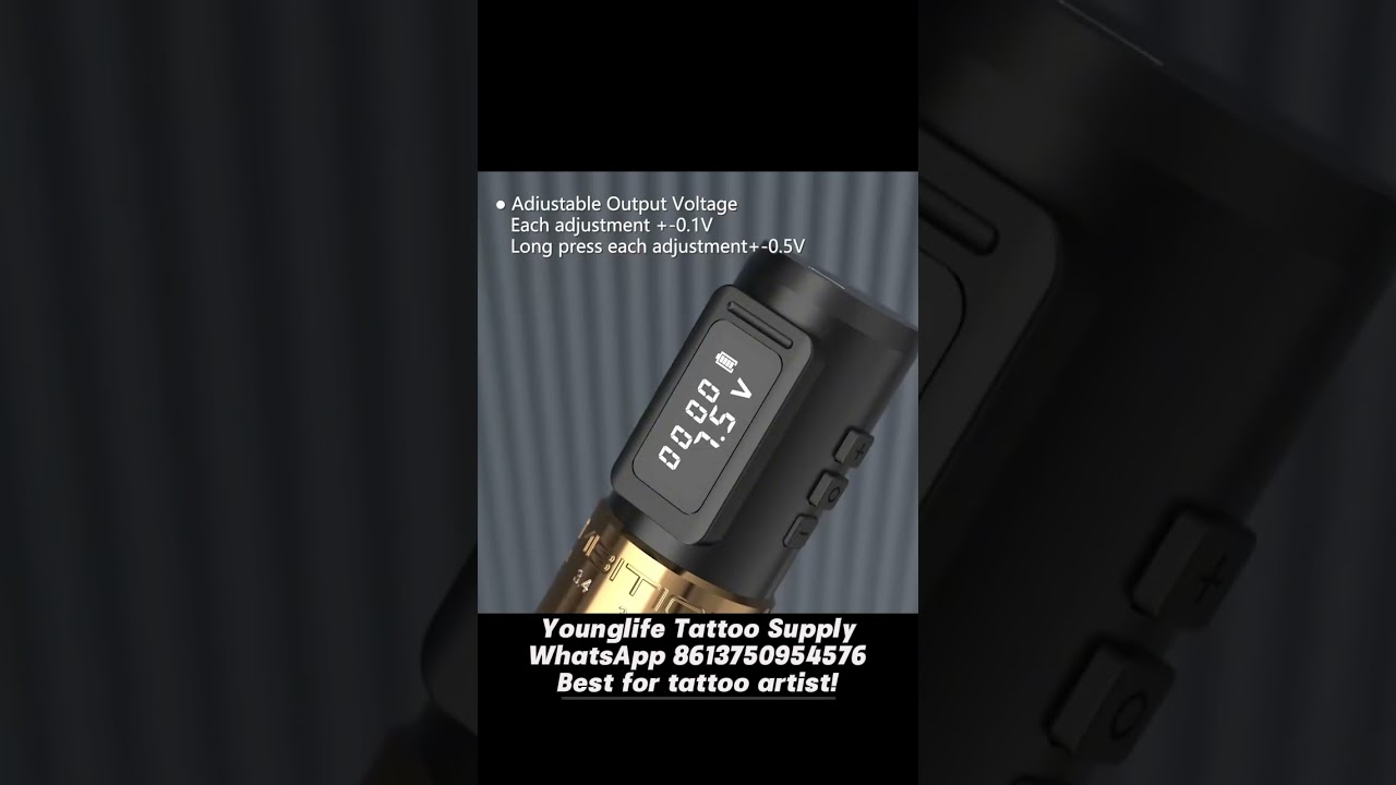 Wireless Tattoo Pen Machine | Professional Rotary Tattoo Gun Review & Demo 