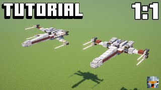 Minecraft X-Wing Starfighter Tutorial | 1:1 Scale