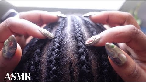 1HR+ of {ZOOMED} ASMR SCALP CHECKS between Braids (no talking!)