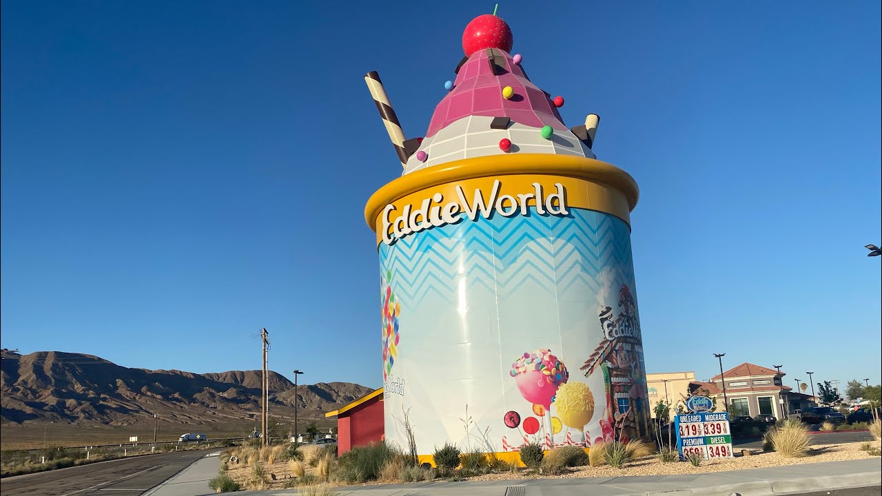 BIGGEST gas station in California...Eddies World!!! - YouTube