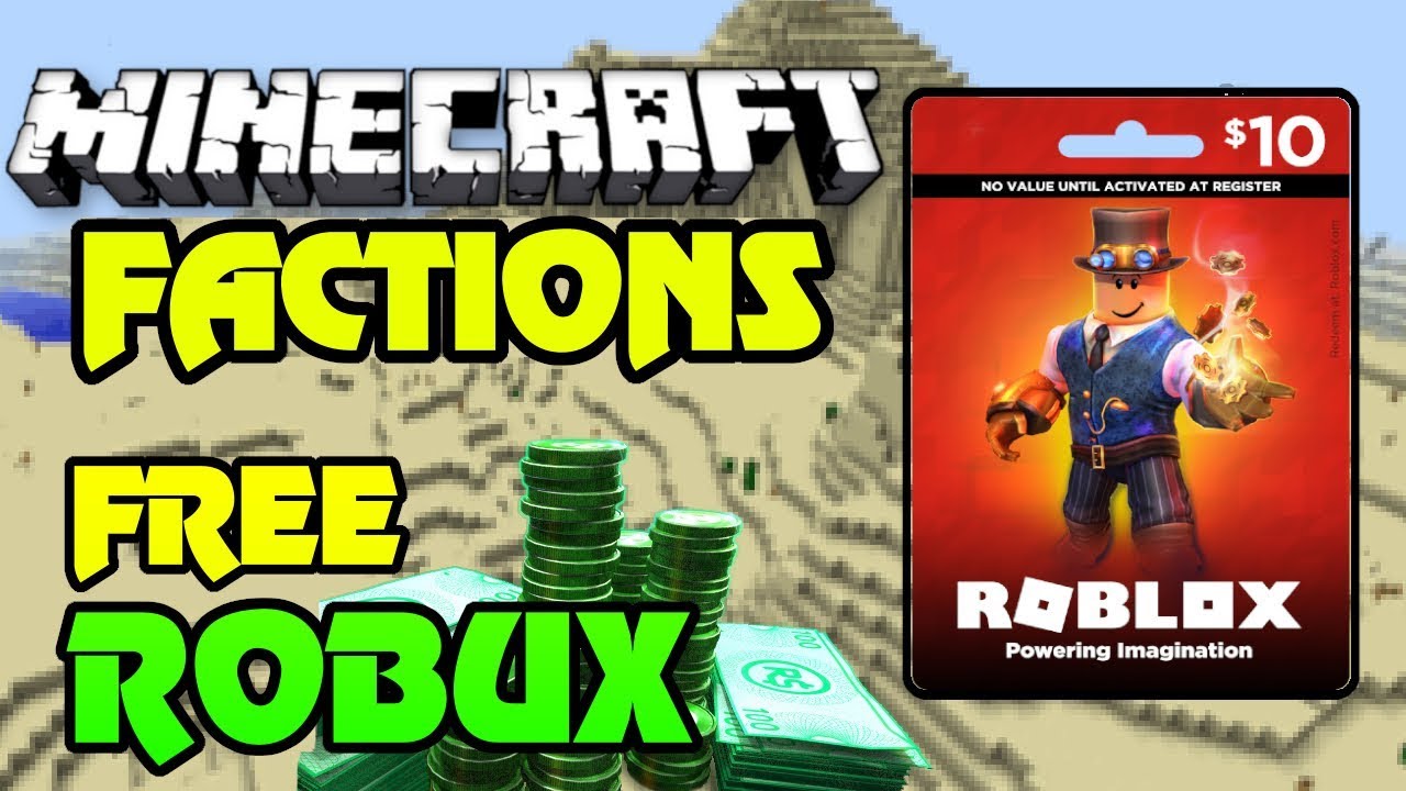 1000 Robux Giveaway 10 Gift Card If I Die Minecraft Factions Come And Play Sellout - robux giveaway live robux giftcards up to 1000 robux
