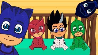 5 LITTLE PJ MASKS Catboy, Owlette, Gekko, Romeo | PJ Masks Cartoons for kids chords