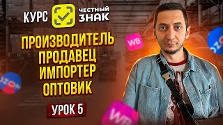 Схема Маркировки товара: ПРОИЗВОДИТЕЛЬ, ИМПОРТЕР, ОПТОВИК, ПРОДАВЕЦ - Курс Честный знак / Урок 5