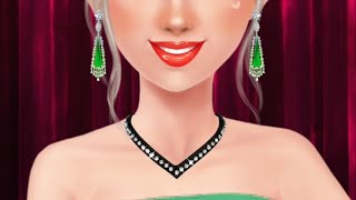 Green and black combination dress Barbie doll dress up game 💅🎁👑👏👗
