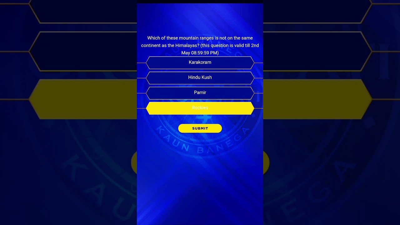 KBC 1 MAY QUESTION ANSWER